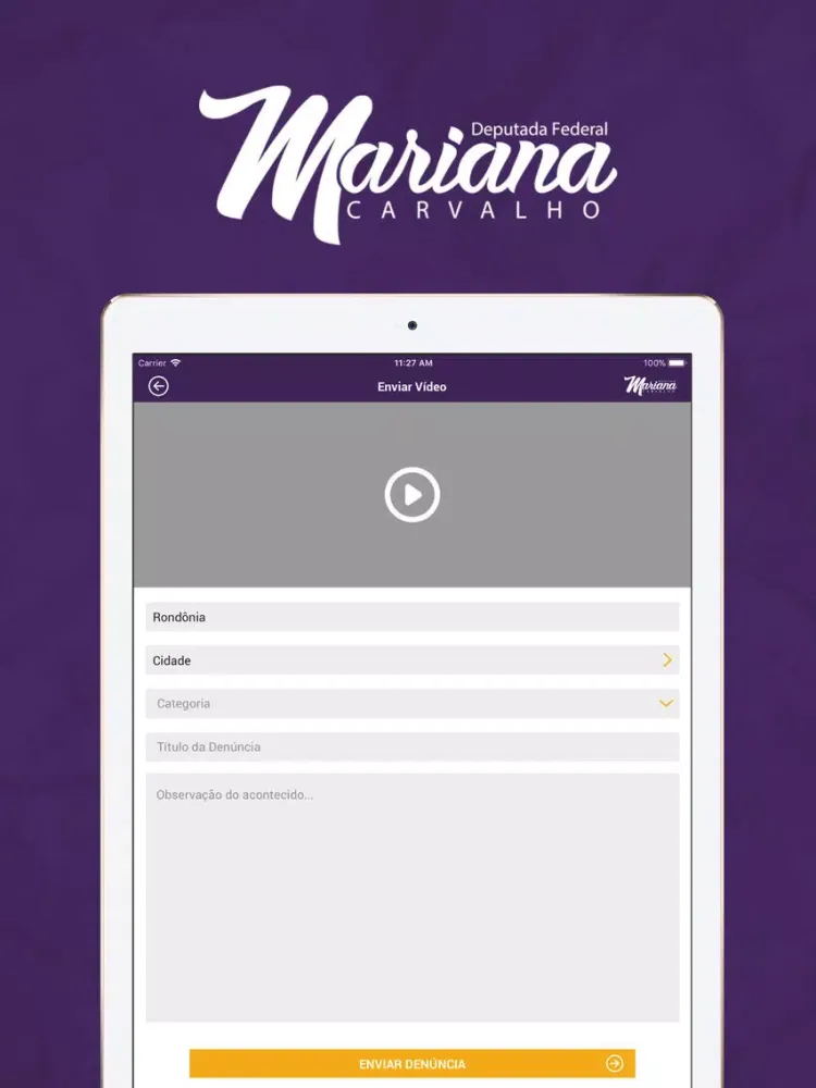 تصاویر Deputada Mariana Carvalho iPad 