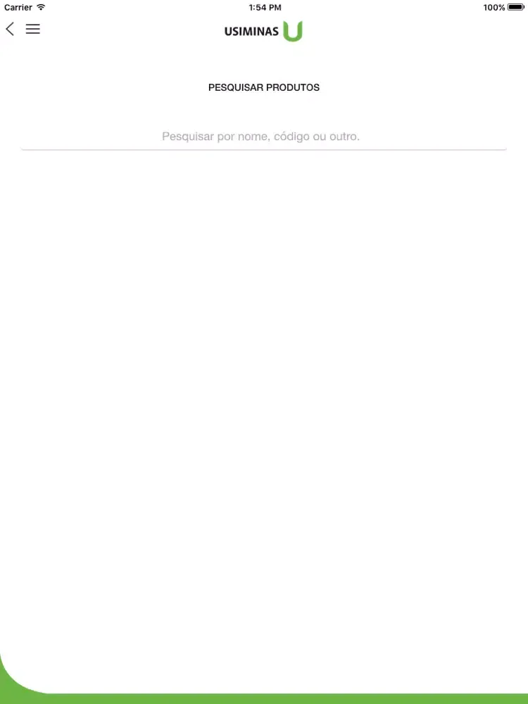 Capturas de tela do Catálogos de Produtos Usiminas iPad 