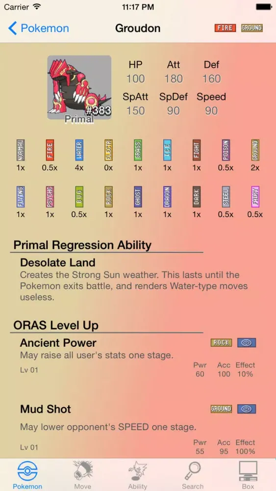 Скриншоты Gen 7 Competitive Pokedex