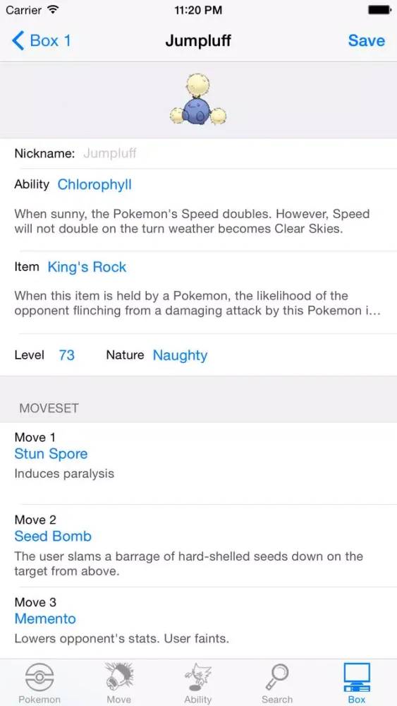 Скриншоты Gen 7 Competitive Pokedex