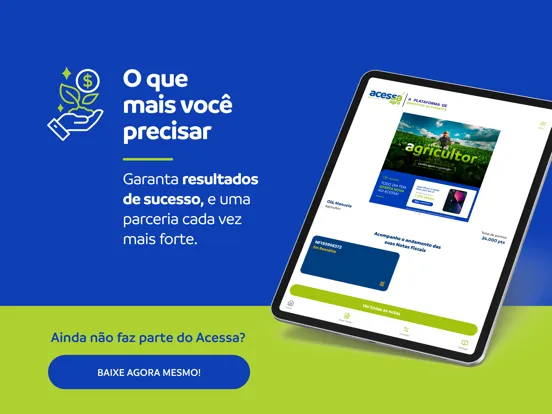 Ảnh chụp màn hình của Acessa Agro iPad 