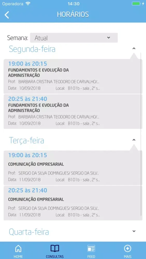 Скриншоты Nova UCSAL Mobile