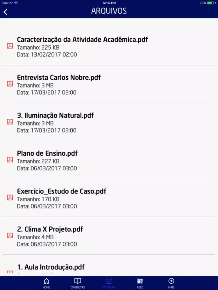 Minha Unisinos iPad  Ekran Görüntüleri