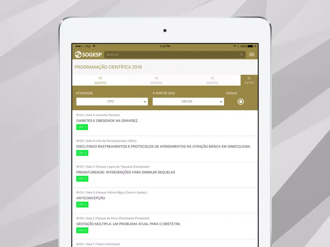 CONGRESSO SOGESP iPad 应用截图