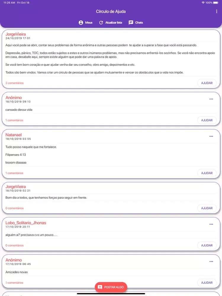 Скриншоты Círculo de Ajuda iPad 