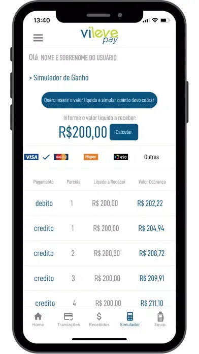 ภาพหน้าจอของ Vileve Pay App
