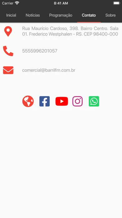 Capturas de pantalla de Rádio Barril FM 105.7