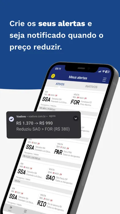 Capturas de pantalla de Voelivre - Passagens Aéreas