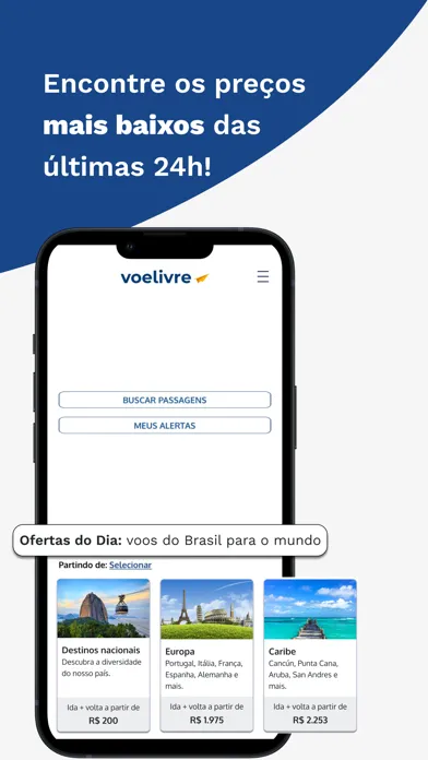 Capturas de pantalla de Voelivre - Passagens Aéreas