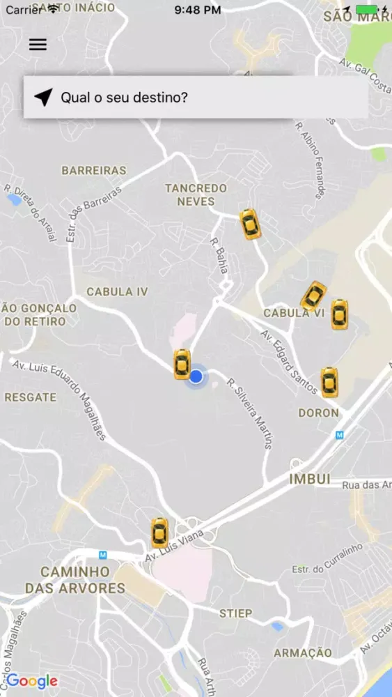 Скриншоты OnTaxi Cliente