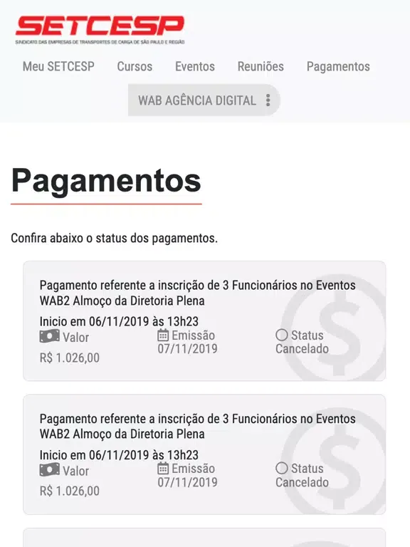 Capturas de pantalla de SETCESP iPad 