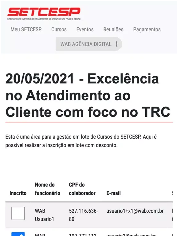 Capturas de pantalla de SETCESP iPad 