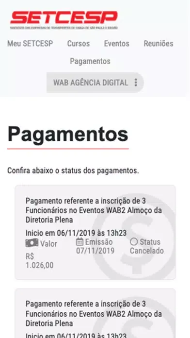 Capturas de pantalla de SETCESP
