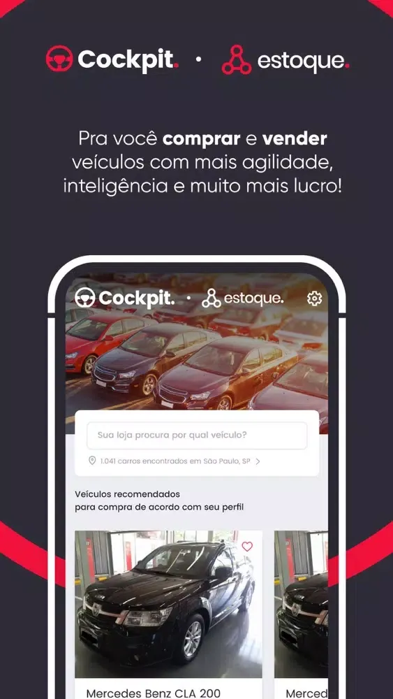 Ảnh chụp màn hình của Cockpit Estoque
