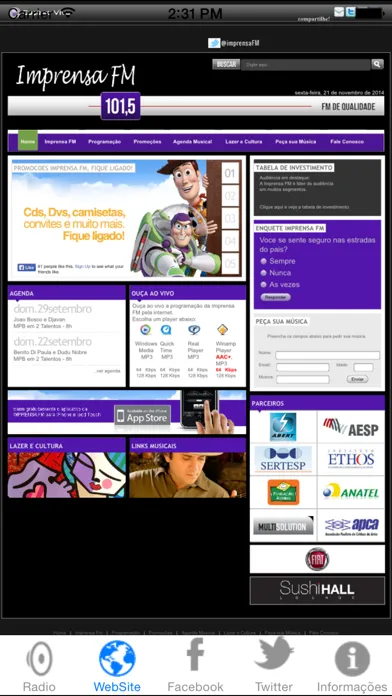 ภาพหน้าจอของ Imprensa FM