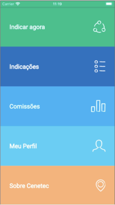 Capturas de tela do Cenetec