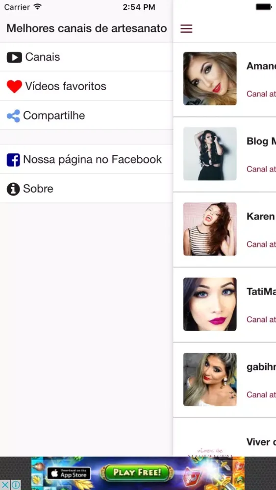 Capturas de pantalla de Melhores canais de maquiagem