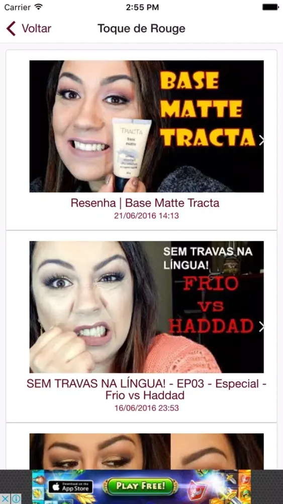 Capturas de pantalla de Melhores canais de maquiagem