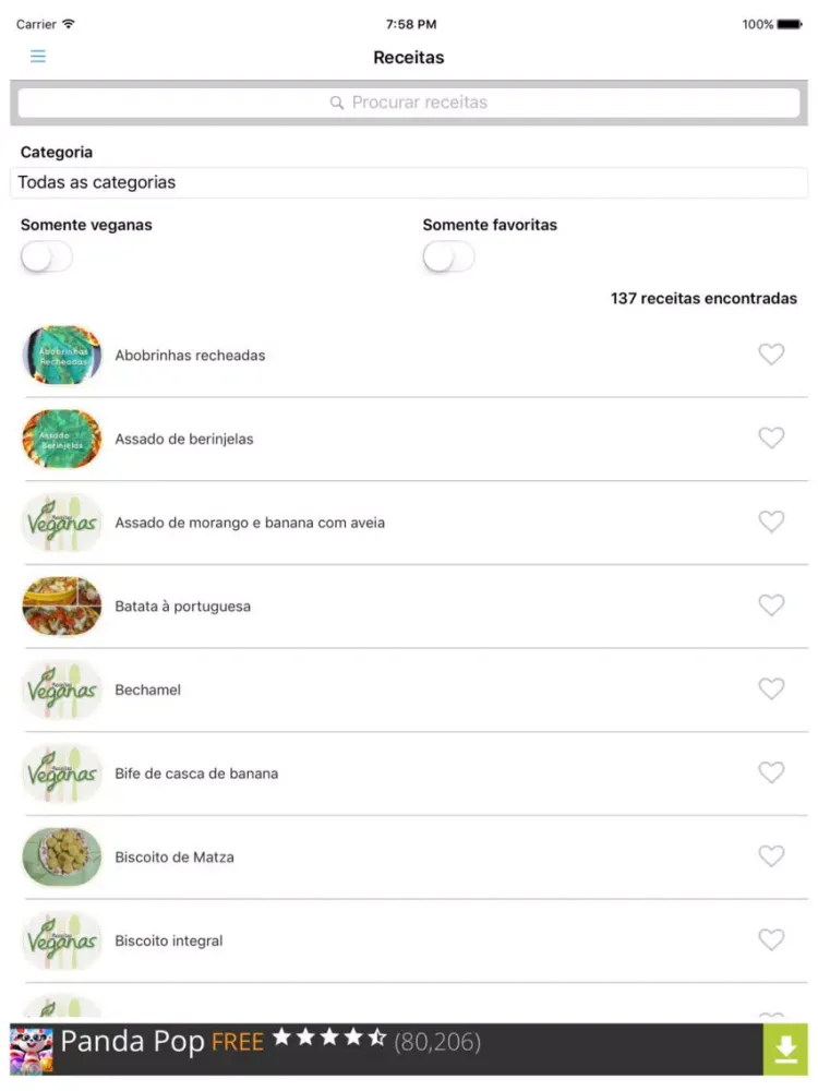Receitas veganas e vegetarianas iPad Ekran Görüntüleri