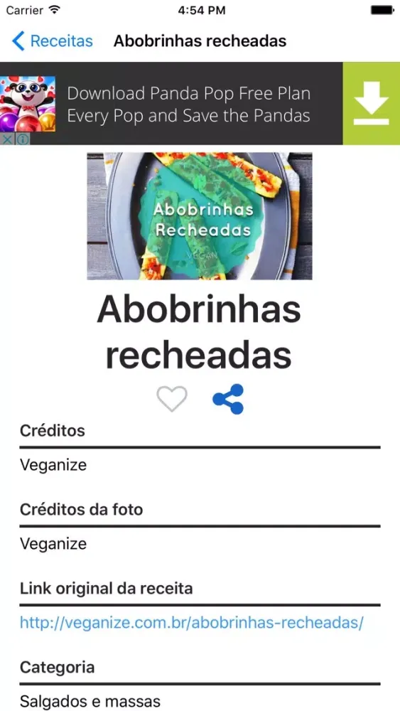 Receitas veganas e vegetarianas Ekran Görüntüleri