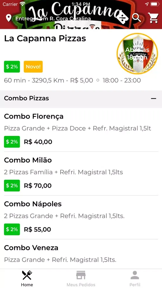 Captures d'écran de La Capanna Pizzas