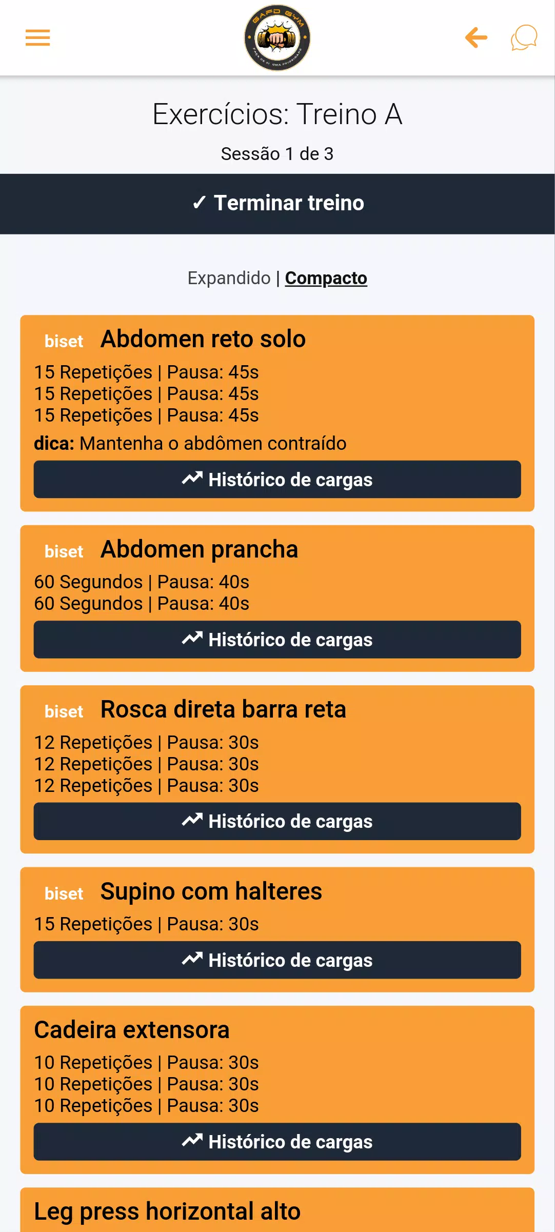 GAFD GYM Screenshots