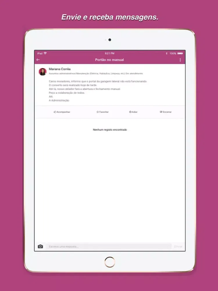 Скриншоты Inova Condomínios iPad 