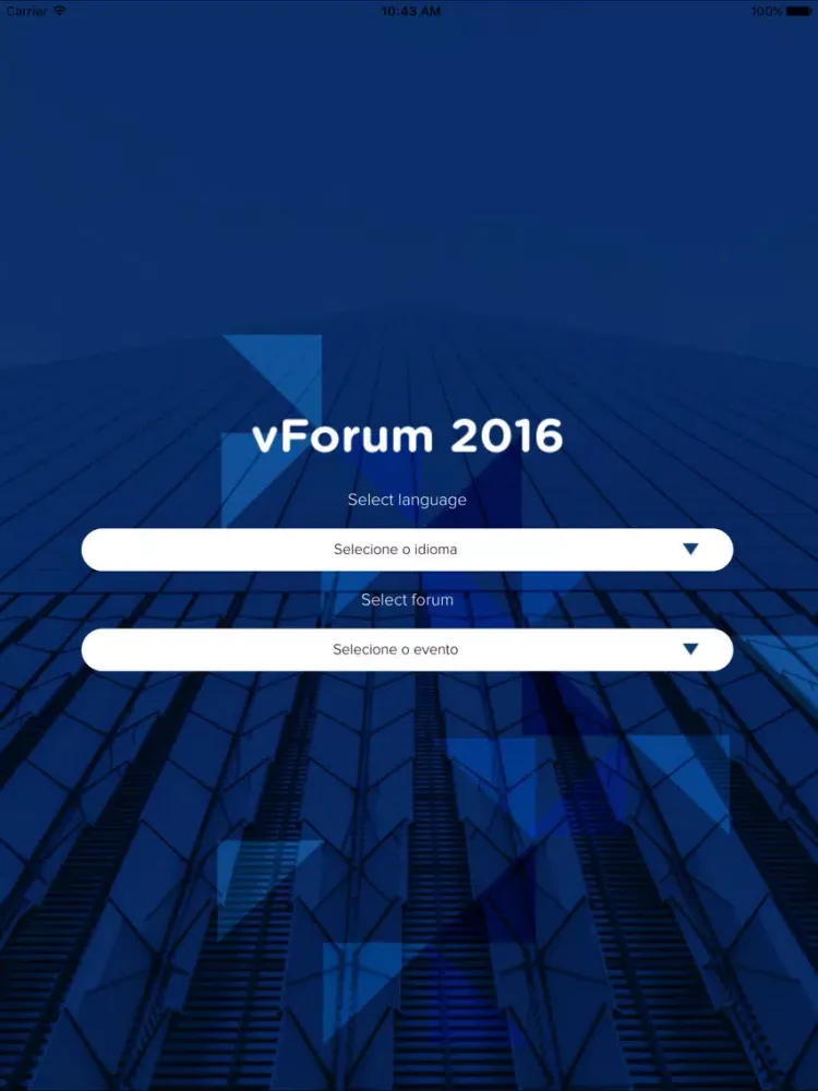 Capturas de pantalla de vForum 2016 iPad 