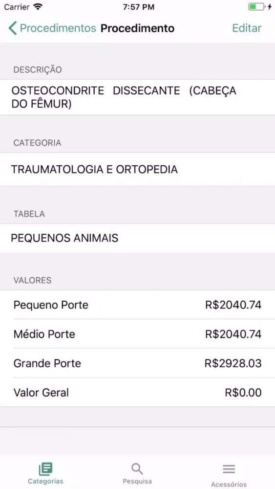 Procedimentos Veterinários Screenshots