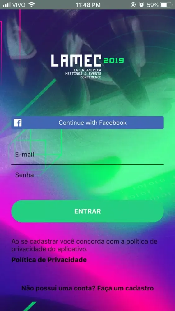 Screenshot di LAMEC 2019