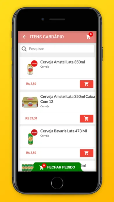 Capturas de tela do Zapp Delivery