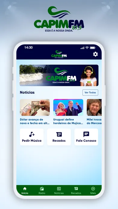 Tangkapan layar Rádio Capim 87,9 FM