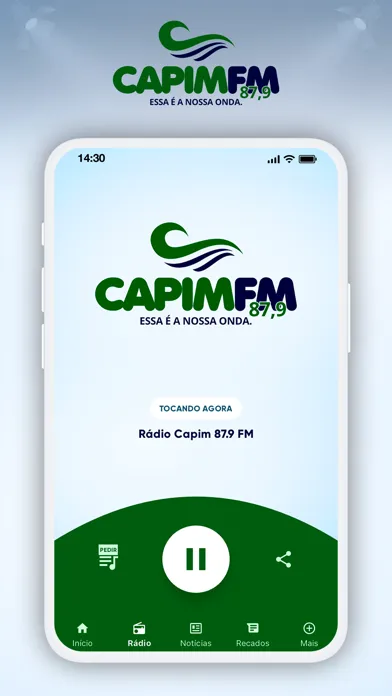 Tangkapan layar Rádio Capim 87,9 FM