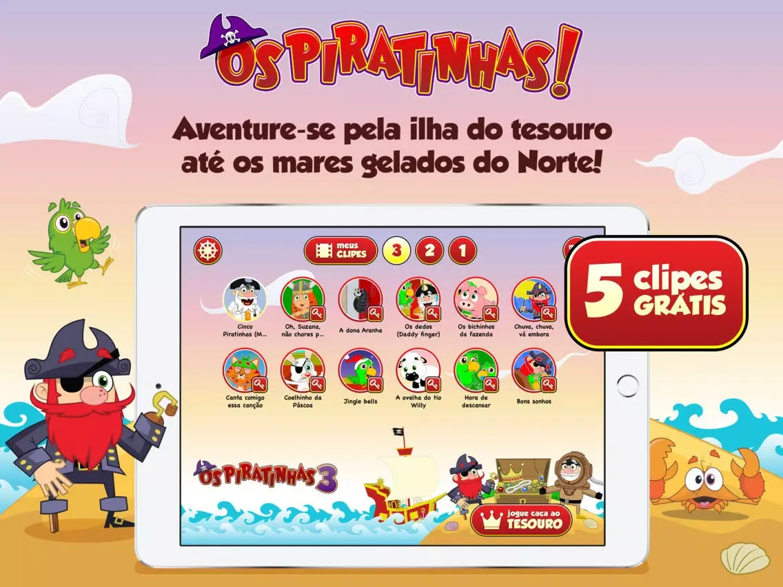 Os Piratinhas : Músicas para crianças iPad  Screenshots