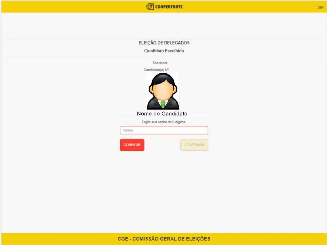Screenshot di Eleição de Delegados iPad 