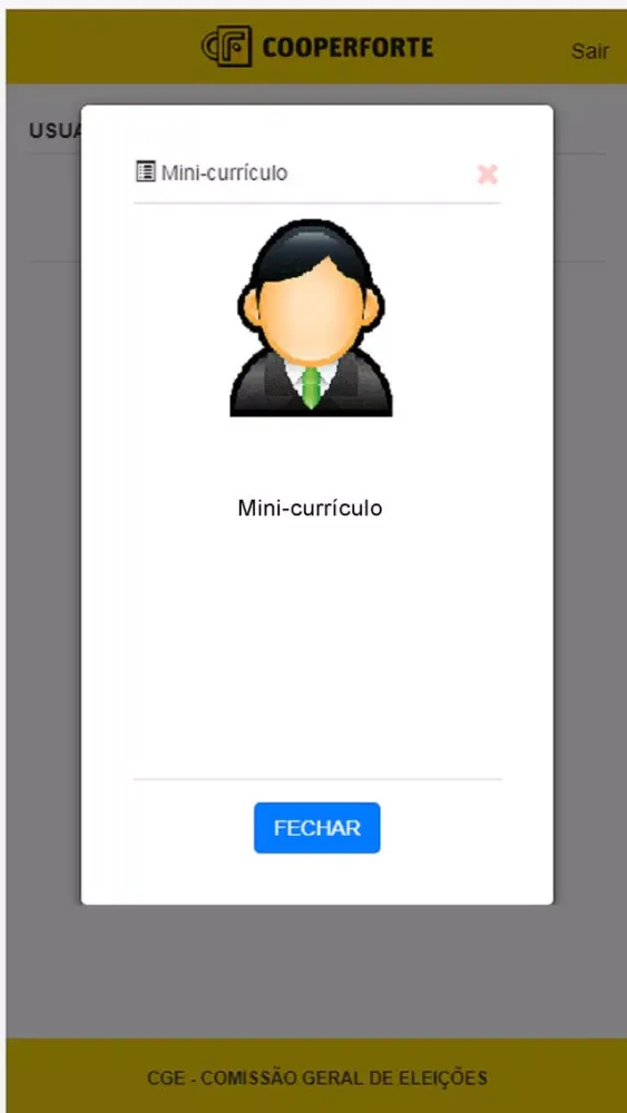 Screenshot di Eleição de Delegados