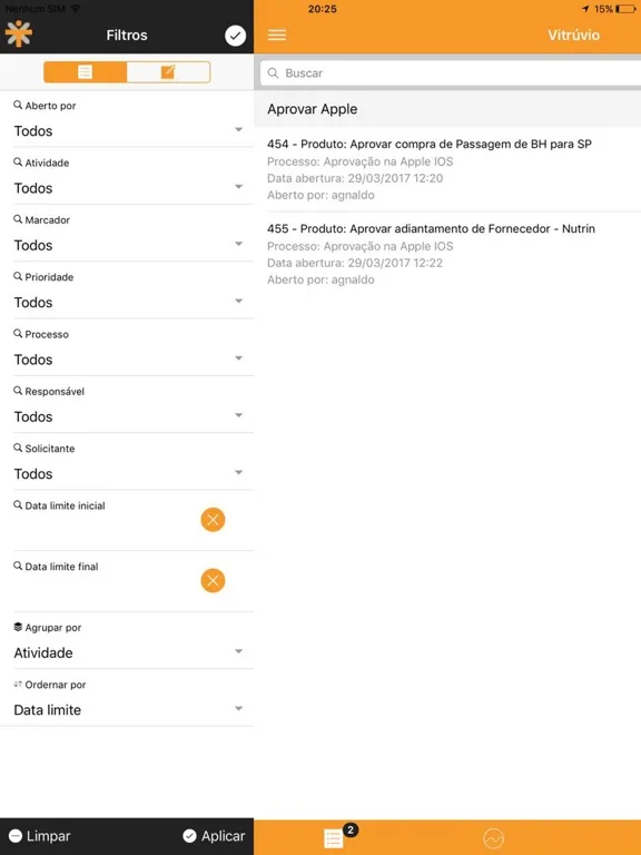 Zrzuty ekranu Vitrúvio iPad 