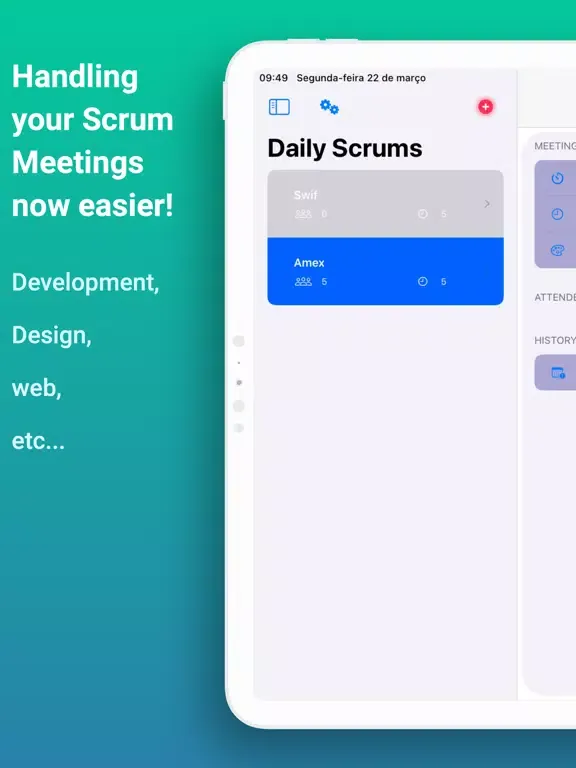 Scrum Meetings iPad  स्क्रीनशॉट