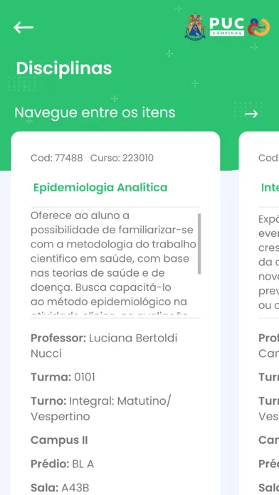 APP Aluno | PUC-Campinas سکرین شاٹس