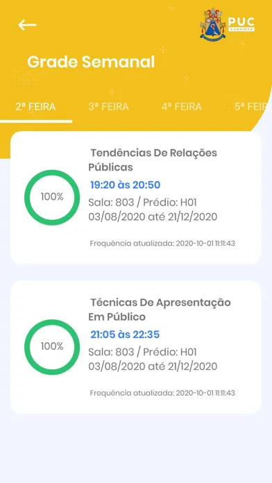 APP Aluno | PUC-Campinas سکرین شاٹس