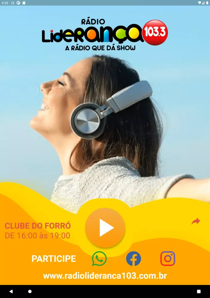 Capturas de tela do Liderança FM 103.3 Jaguarari