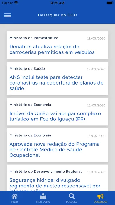 صور Diário Oficial da União (DOU)