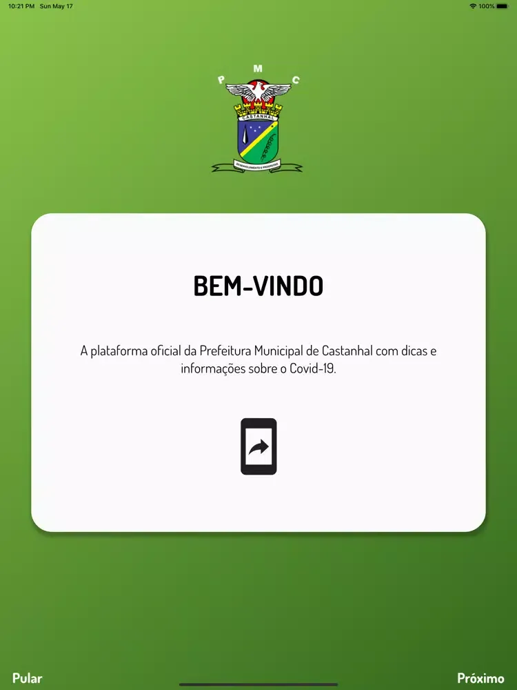 Tangkapan skrin Prefeitura de Castanhal iPad 
