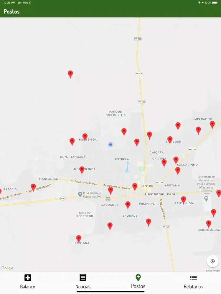Tangkapan skrin Prefeitura de Castanhal iPad 