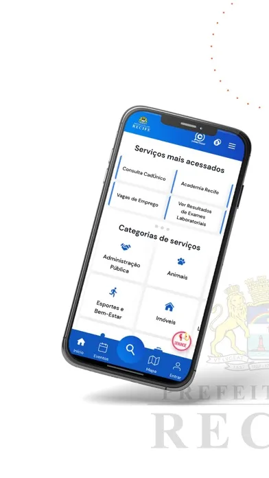 Capturas de tela do Conecta Recife App