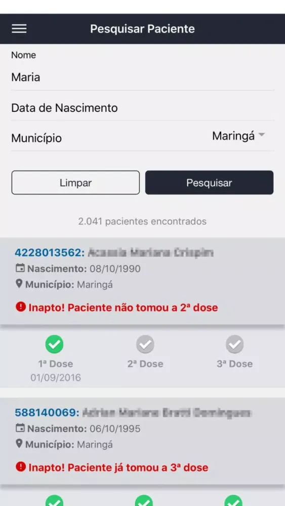 Controle Vacinação da Dengue سکرین شاٹس