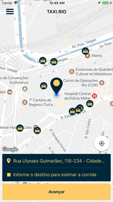 Скриншоты TAXI.RIO - Passageiro
