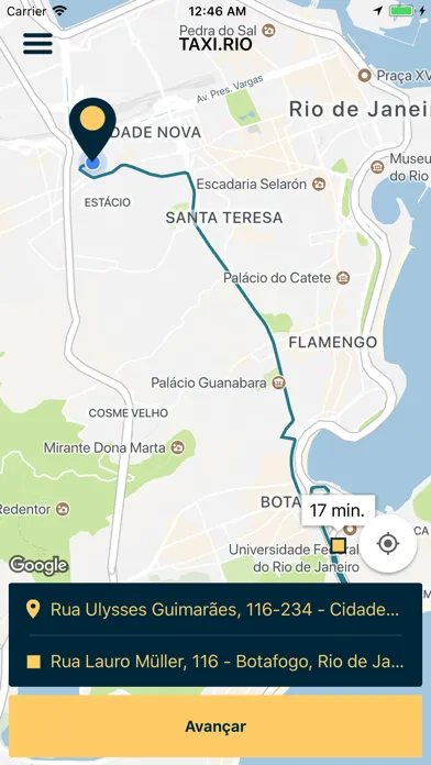 Скриншоты TAXI.RIO - Passageiro