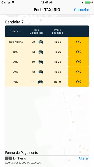 Скриншоты TAXI.RIO - Passageiro