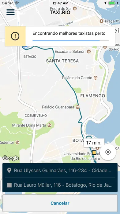 Скриншоты TAXI.RIO - Passageiro